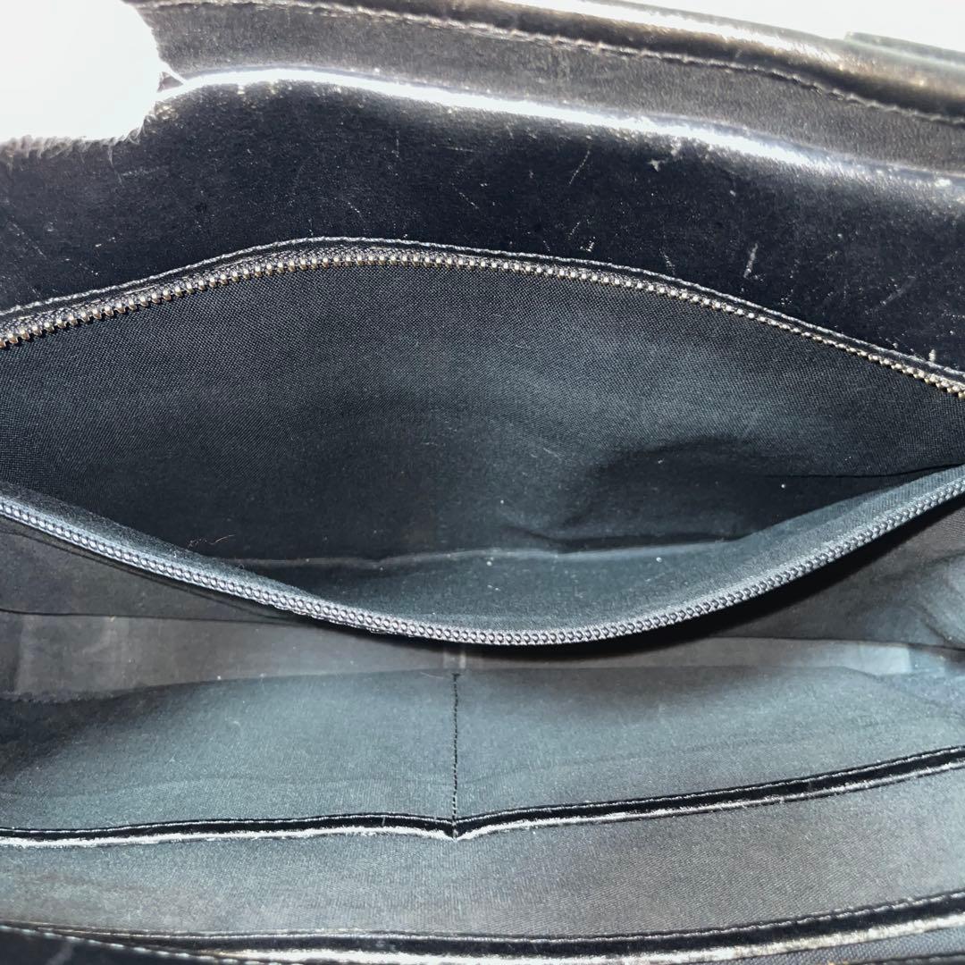 【良品】Burberry バーバリー　ブリーフケース　キャンバス　ブラック　黒