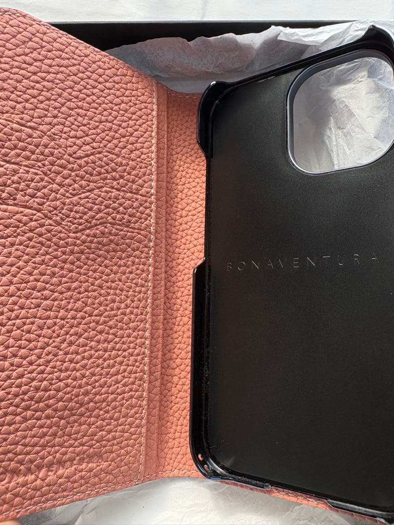 BONAVENTURA ベージュ手帳型iPhone16ケース