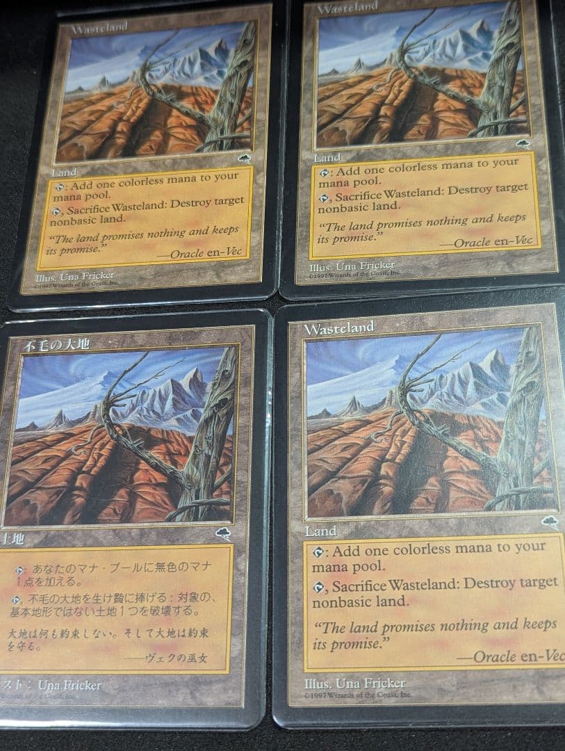 不毛の大地 4枚セット マジック：ザ・ギャザリング