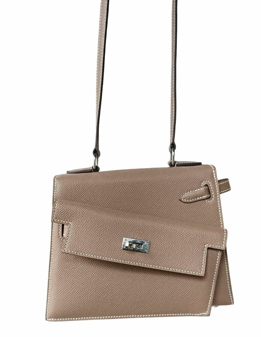 SALE!!極無秩序アシンメトリー ブラウンレザーショルダーバッグ