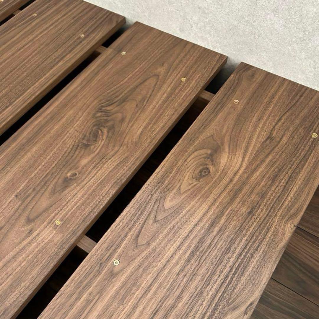 ほぼ未使用　LOWYA ローヤ　シングル　ベッドフレーム　ウォルナット