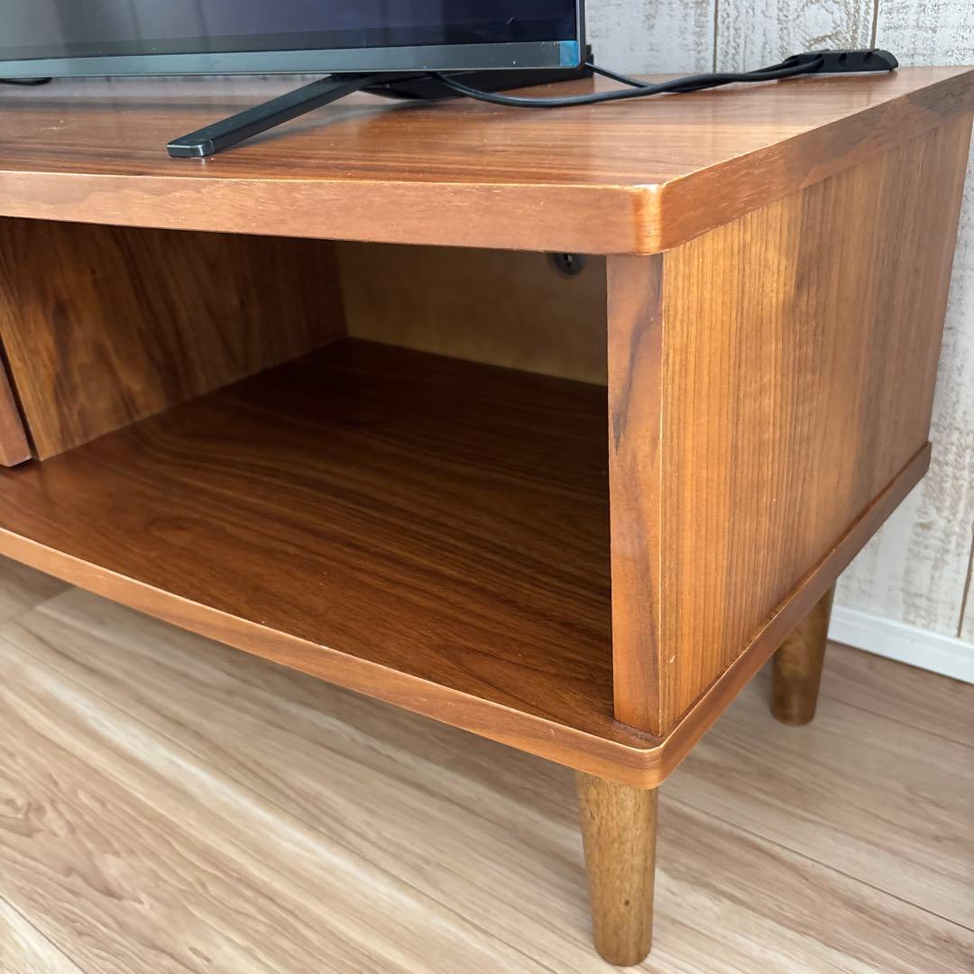 お値下げ‼️木製テレビボード ウォールナットカラー シンプルモダン
