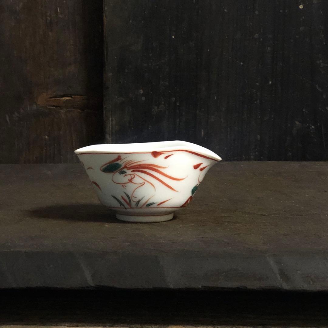 三浦竹泉　赤絵煎茶器セット