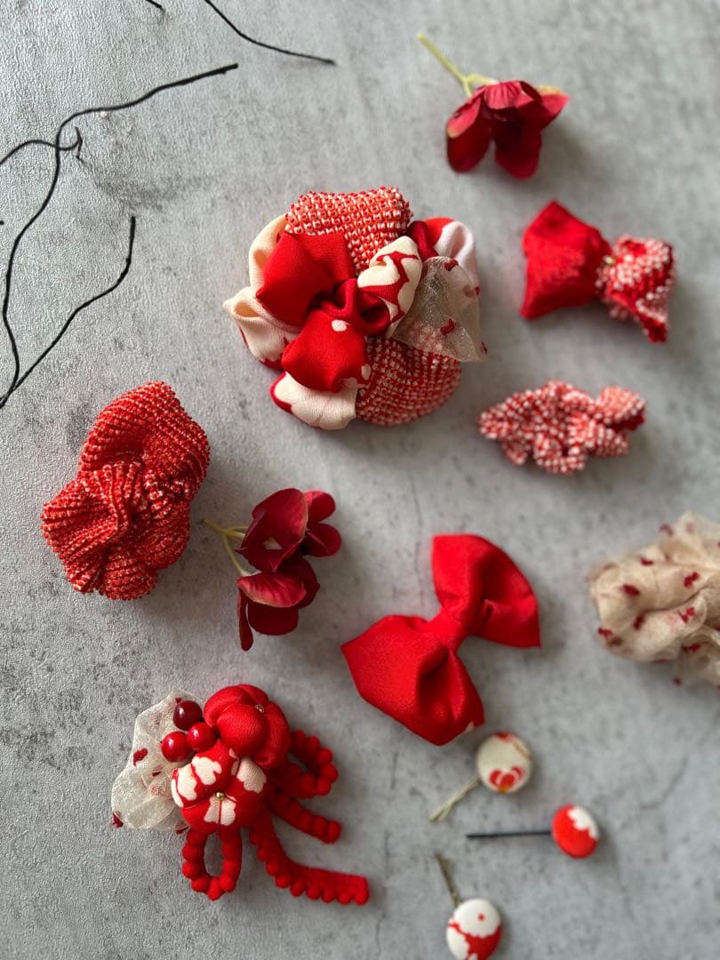 Q*n様 七五三　七五三髪飾り　ヘッドドレス　着物髪飾り　リメイク髪飾り　033