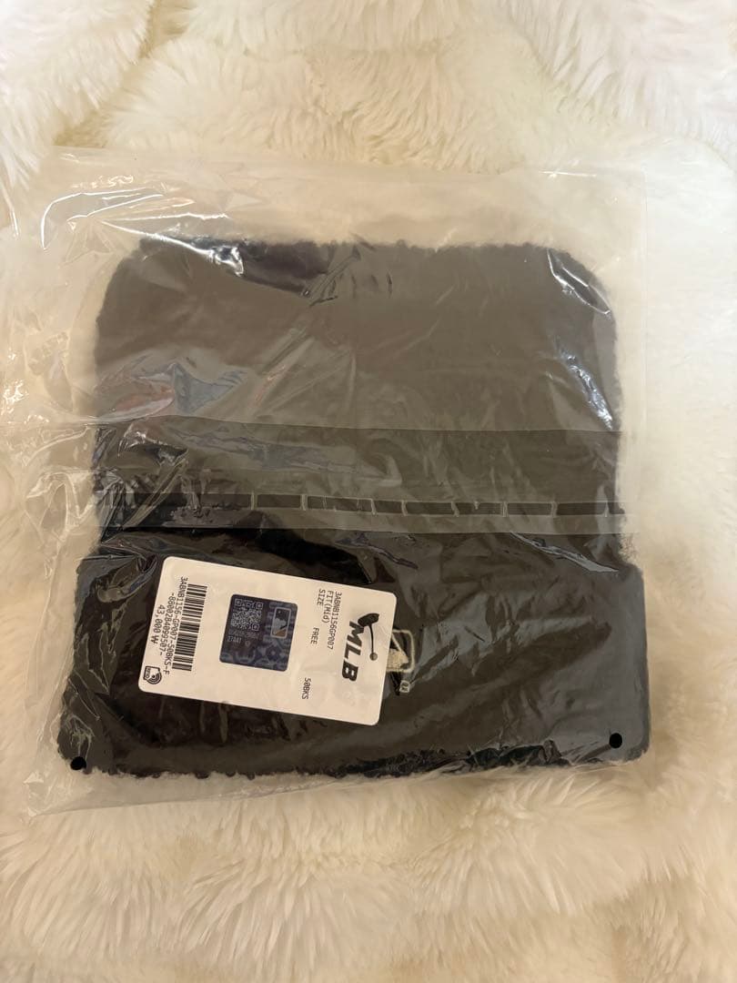 MLB Korea 猫耳ニット帽　ブラック　※韓国限定