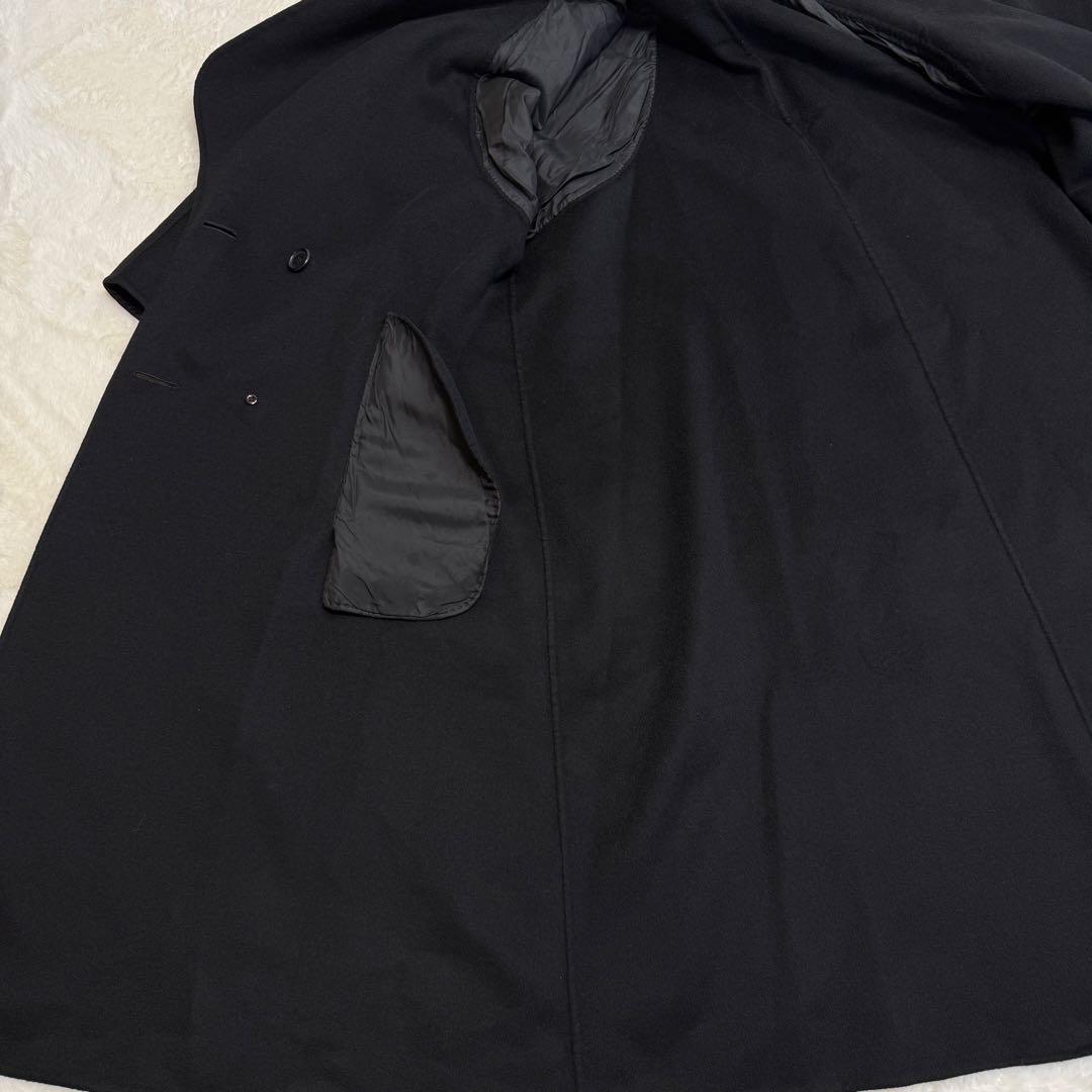 美品 最高級コロンボ カシミヤ ダブルチェスターコート イタリア製 F ブラック