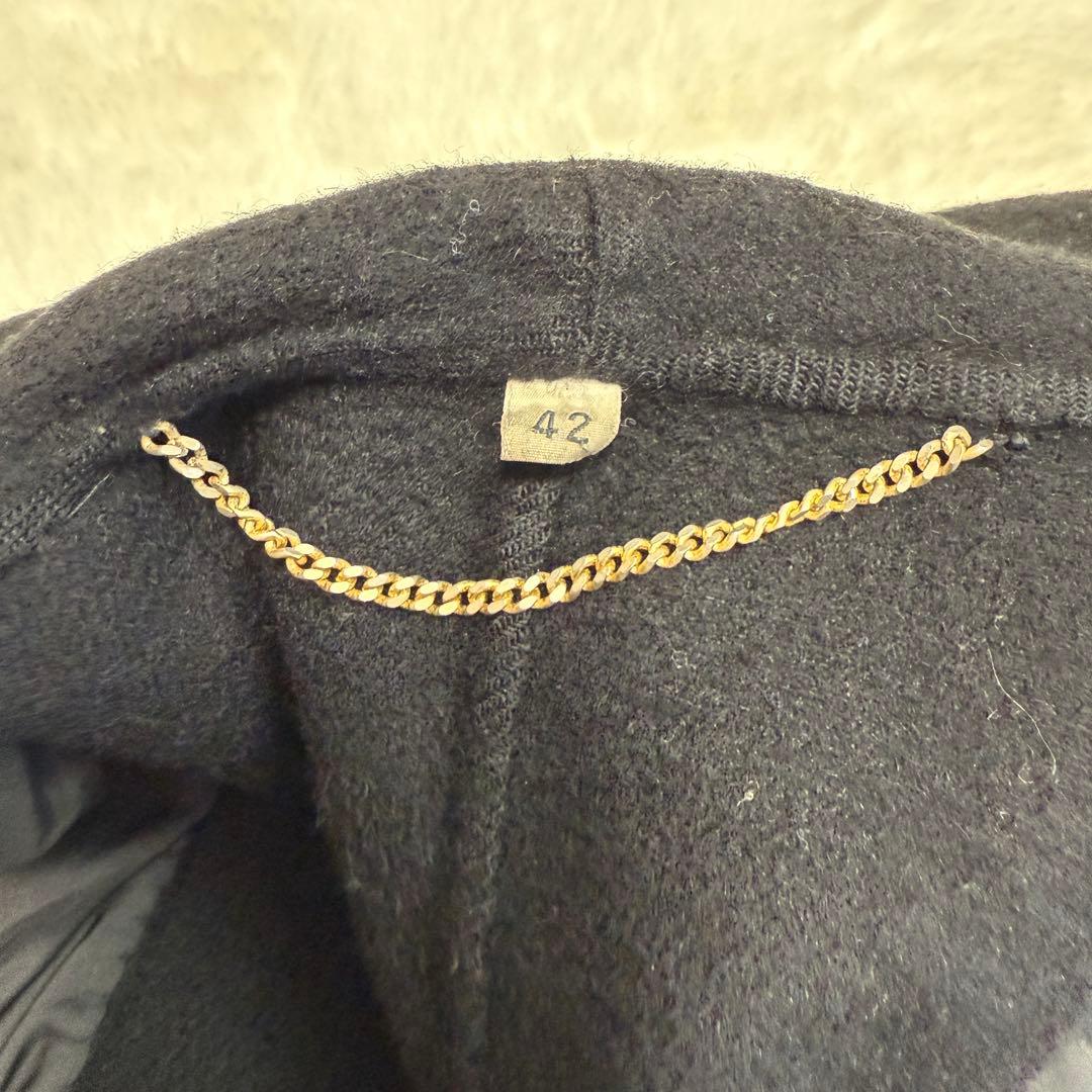 美品 最高級コロンボ カシミヤ ダブルチェスターコート イタリア製 F ブラック