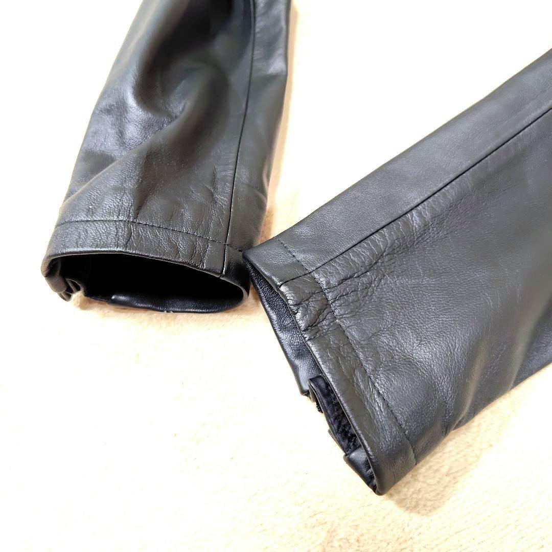 美品 キャサリンハムネット ライダースジャケット 羊革 メンズ 2XL