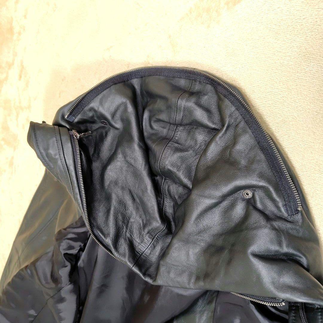 美品 キャサリンハムネット ライダースジャケット 羊革 メンズ 2XL