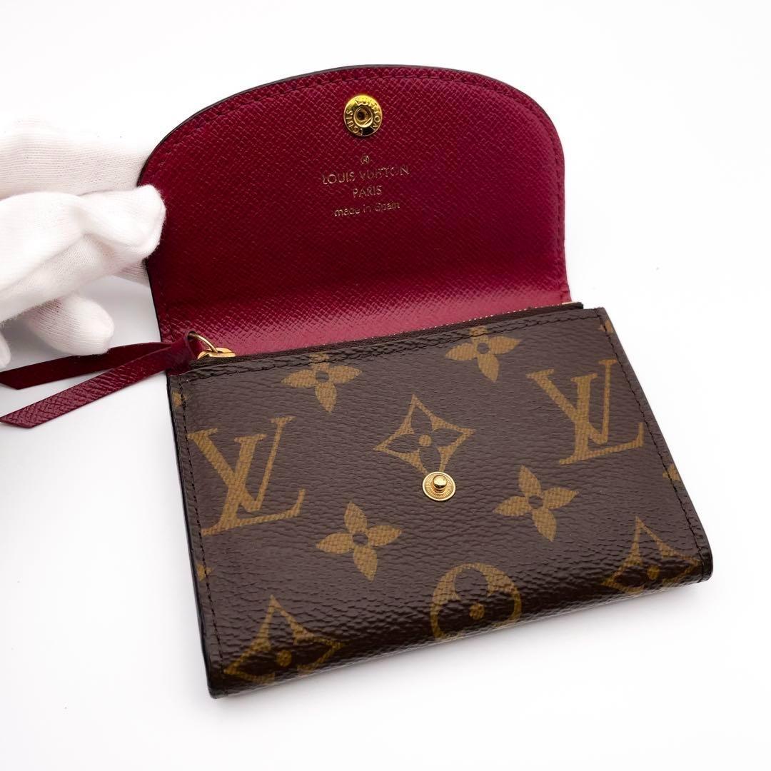 Rルイヴィトン モノグラム ロザリ フューシャ 折り財布 