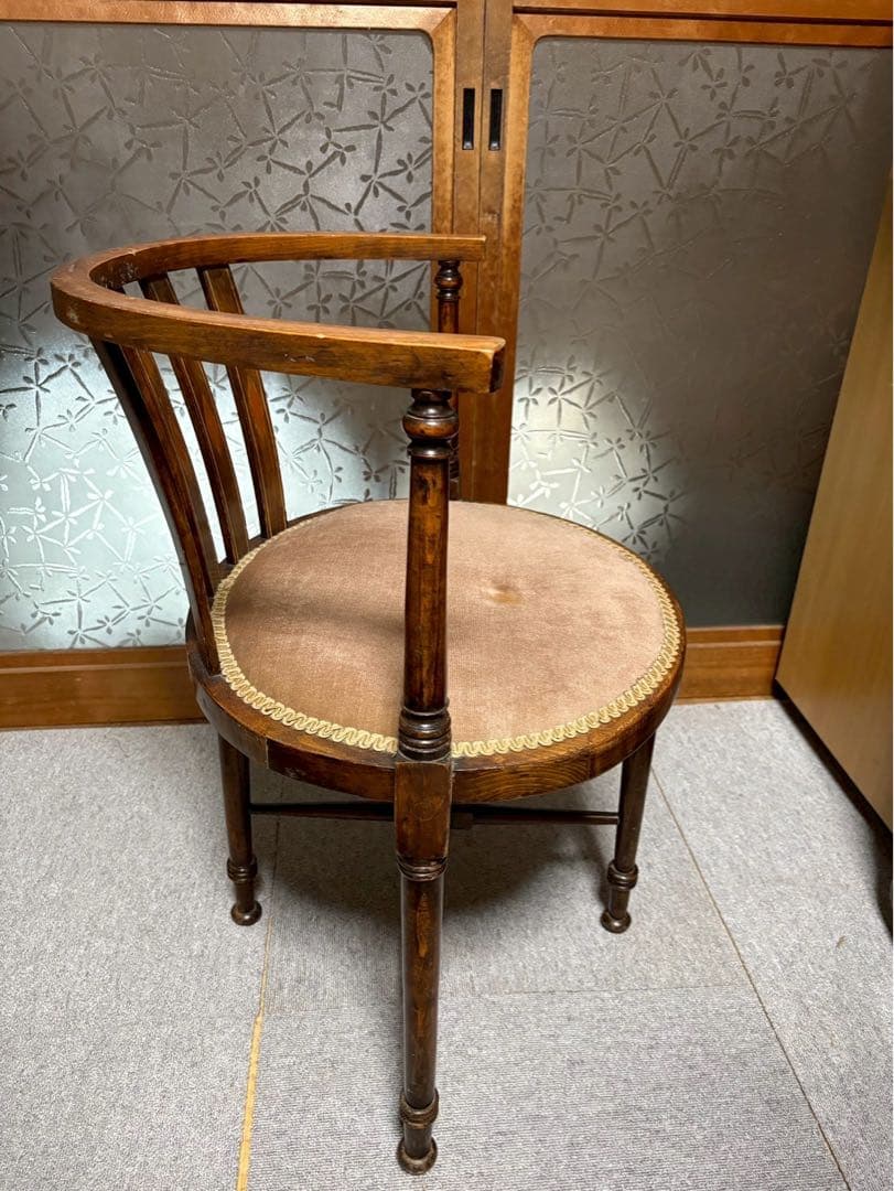 アンティーク バレルバックチェア 木製 ラウンドチェア クラシカル 高級椅子