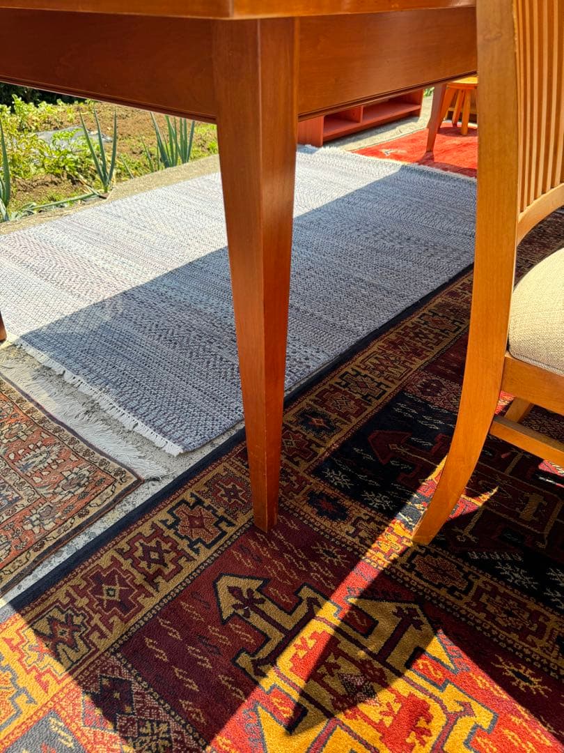 超広々サイズ！アメリカ Ethan Allen 伸長式テーブル&チェア6脚