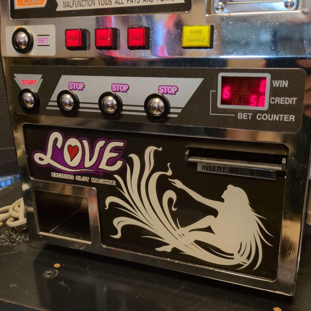 卓上ミニスロット「LOVEラブ」レトロゲーム機 卓上ゲーム レア希少 カギ無し