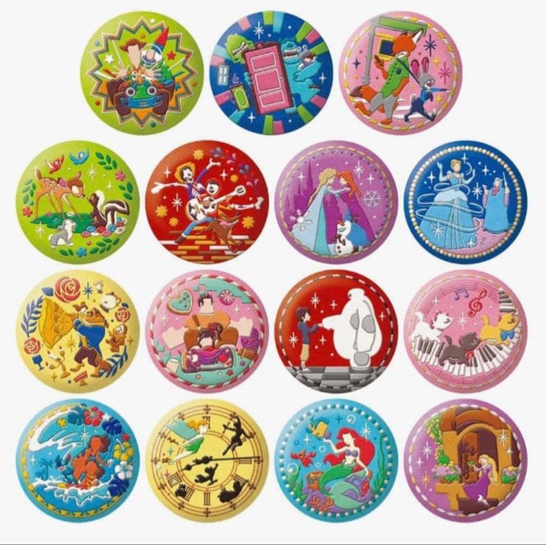 ディズニー刺繍缶バッジ2 コンプリート15個