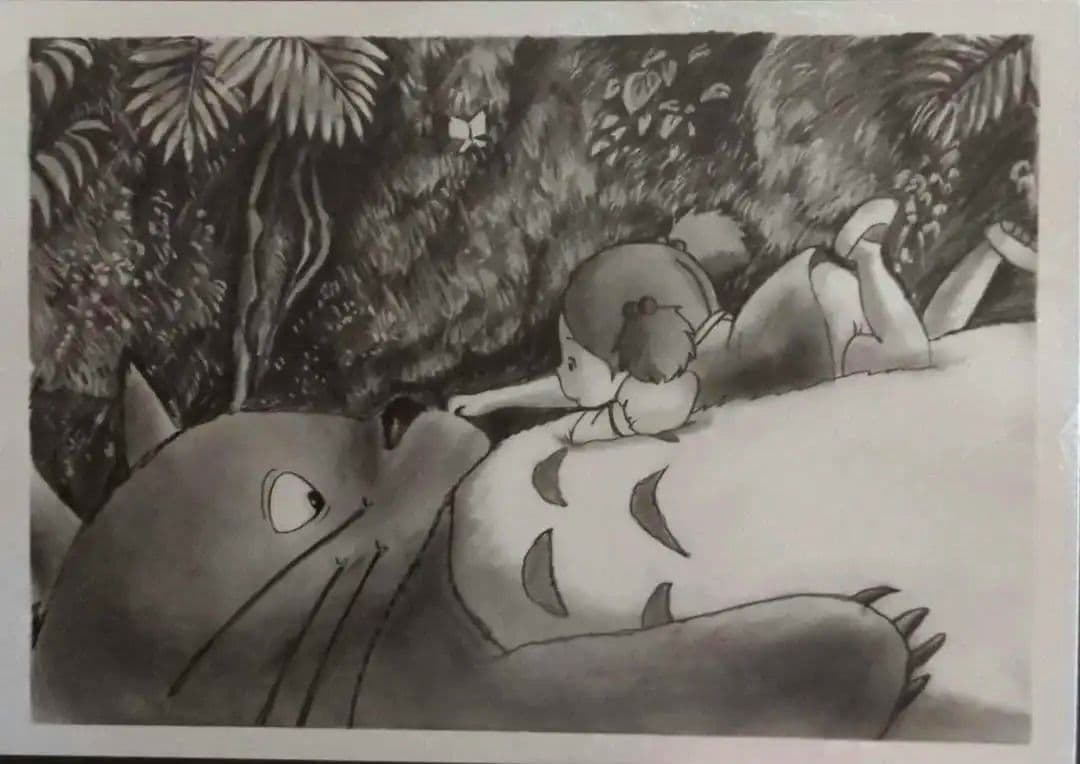 リクエスト　珀の鉛筆画　制作中