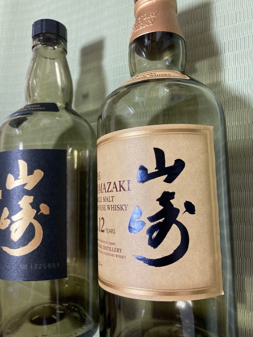 山崎ウイスキー 18年 12年 空き瓶空箱セット