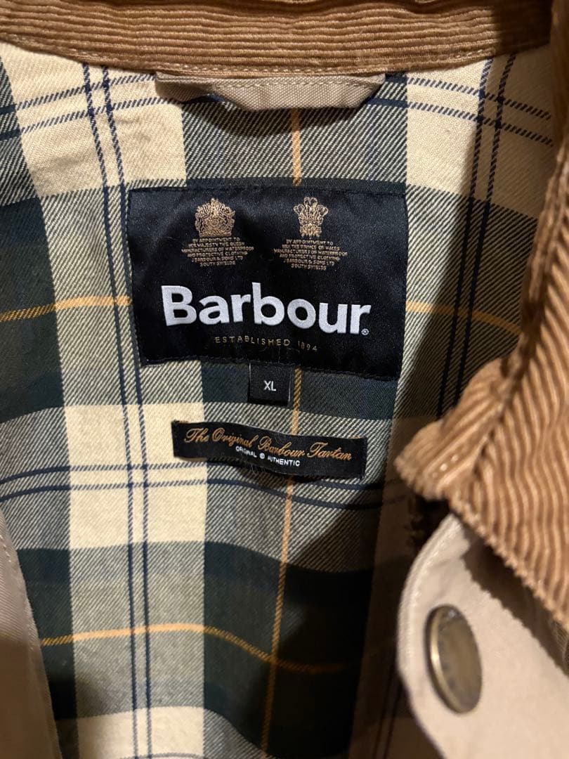 Barbour SPEYスペイ　ダックコットンショートジャケットXL