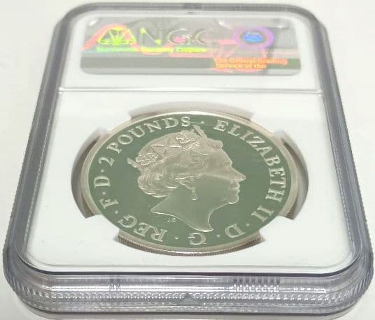 2020 イギリス ブリタニア 1オンス 2ポンド 銀貨 NGC PF69 UC