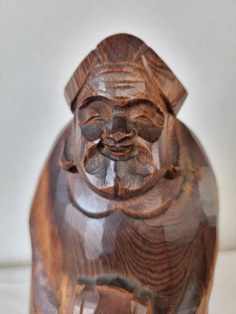 木製 大黒様　木彫り　置物　工芸品　縁起物