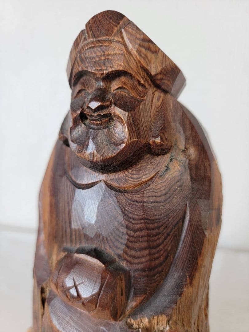 木製 大黒様　木彫り　置物　工芸品　縁起物