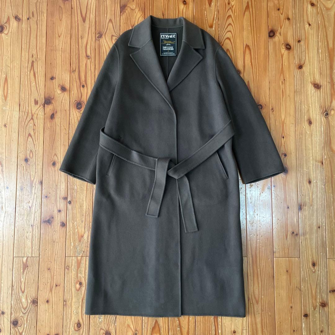 ジャーナルスタンダード レサージュ カシミヤ混 チェスターコート ベルト ガウン