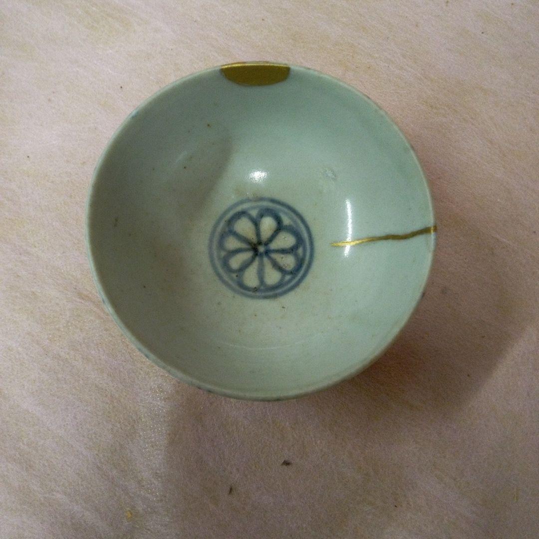 初期伊万里　網目文様茶碗　古美術　古道具　骨董品