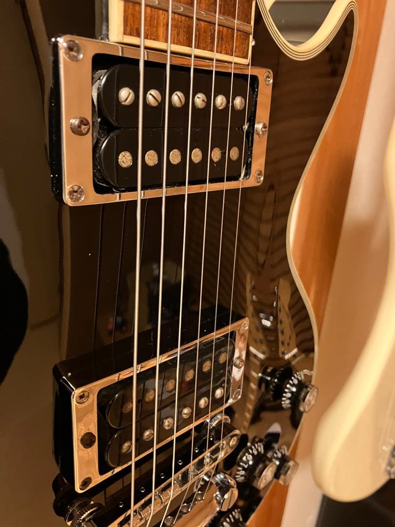 Burny レスポールカスタムタイプ ブラック×シルバー