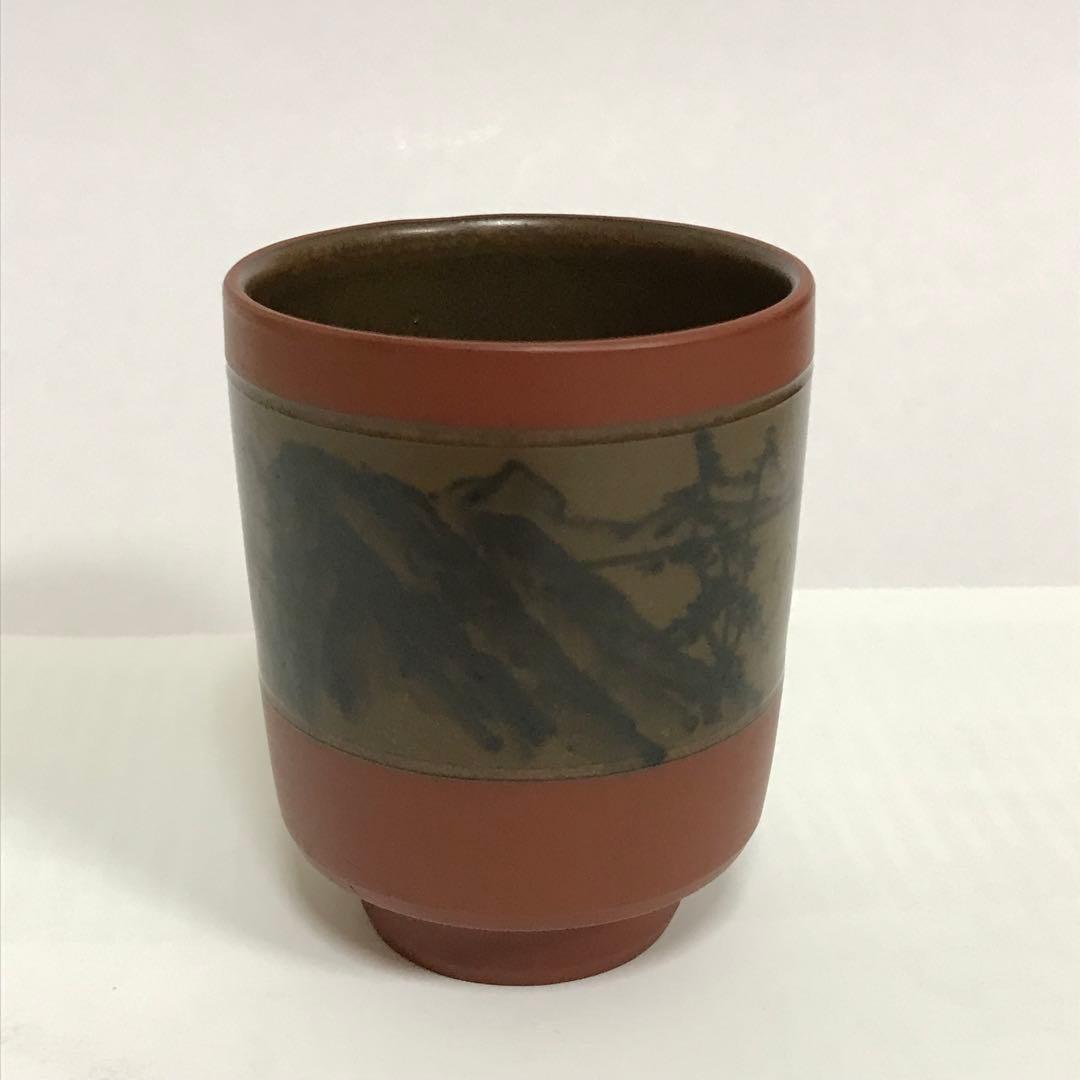 佐渡 無名異焼き 茶器セット湯呑み茶碗 5客 急須 1個 3代目伊藤赤水