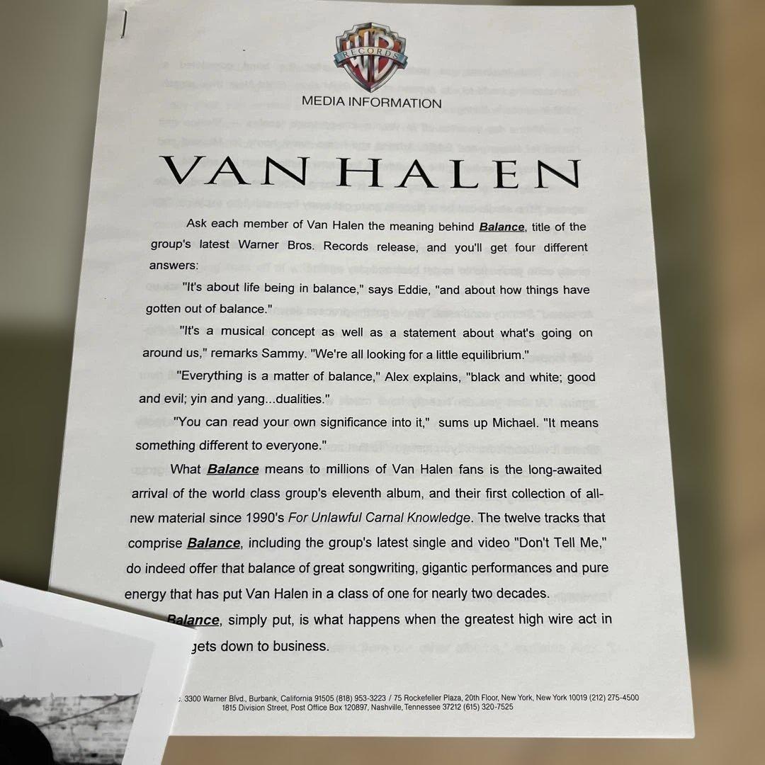 Van Halen メディア情報セット