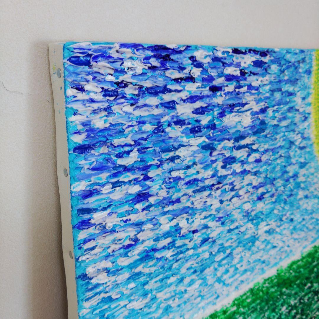 抽象画 自然風景 アクリル絵画　空気感　太陽　花　大地