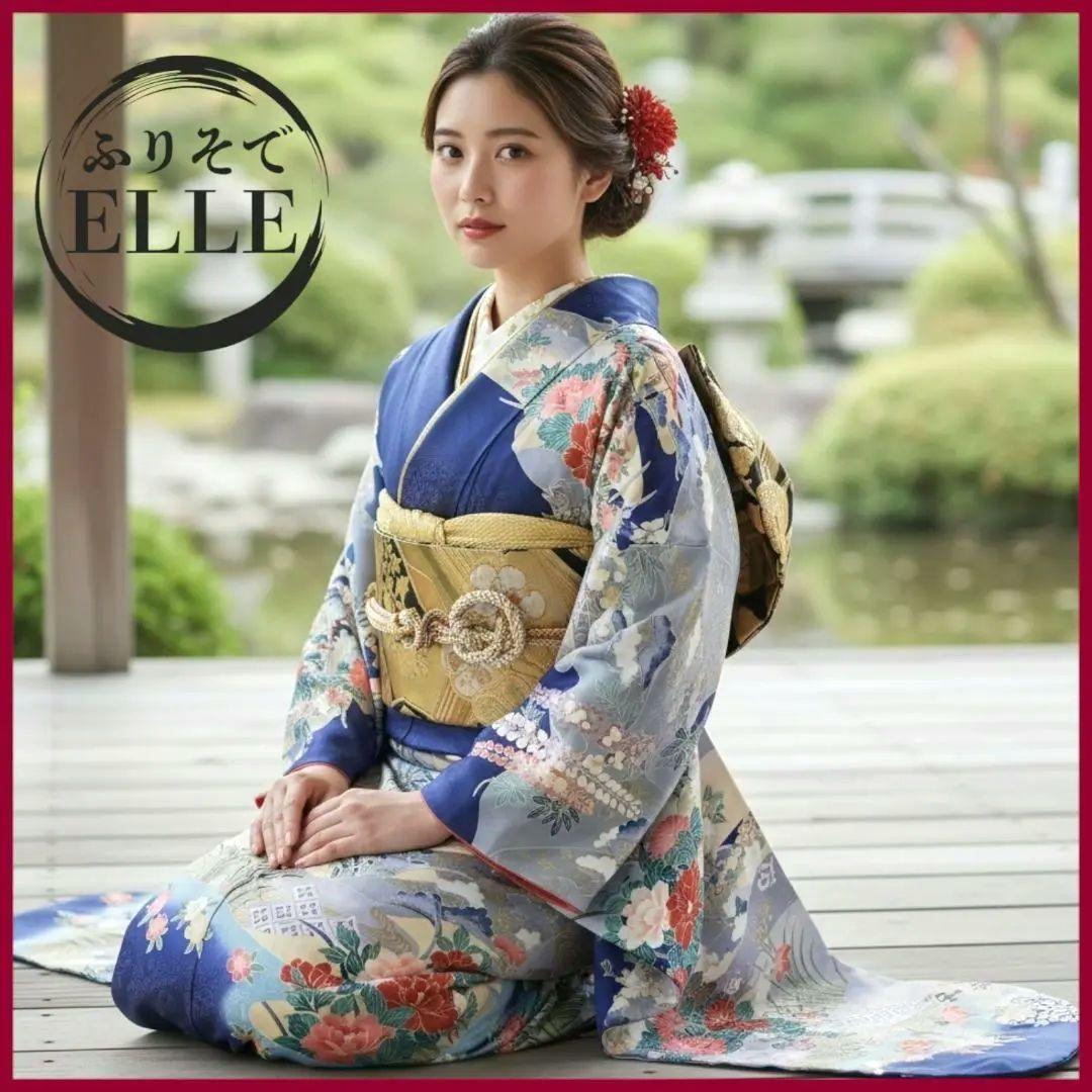 SALE中☆振袖フルセット(7点)・成人式・古典柄・金彩加工・胴裏正絹・高級手縫