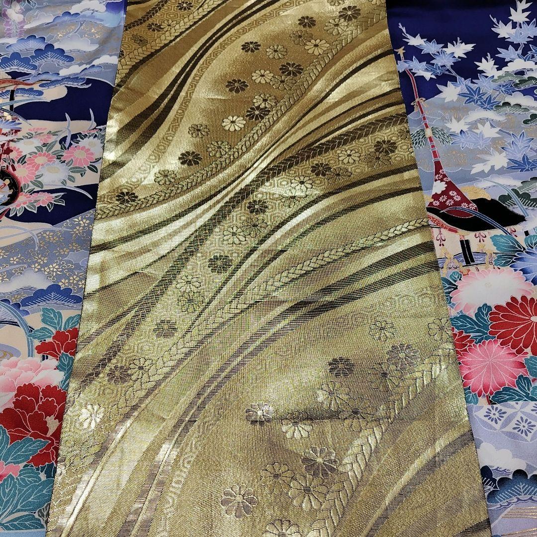 SALE中☆振袖フルセット(7点)・成人式・古典柄・金彩加工・胴裏正絹・高級手縫