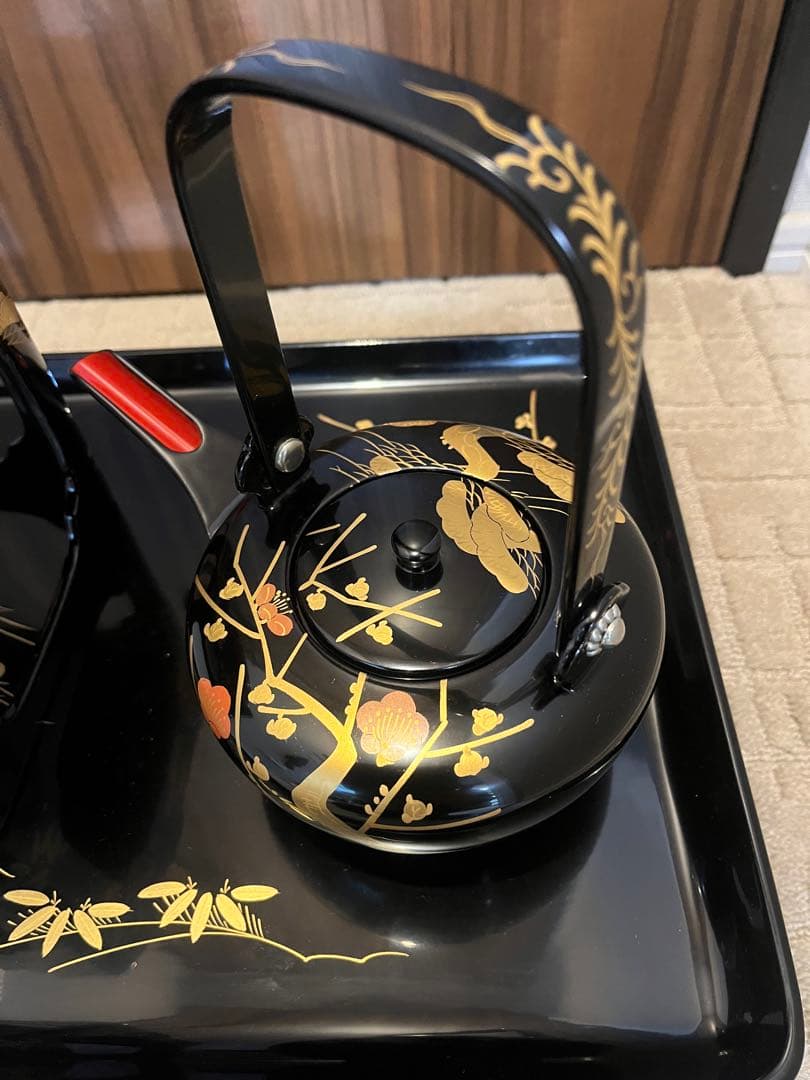 お屠蘇セット　漆塗り　蒔絵松竹梅　極上　輪島塗