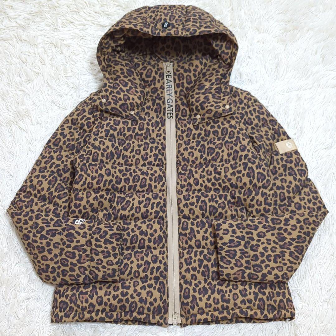 未使用級 パーリーゲイツ 2 近年モデル 4way ダウンジャケット レオパード