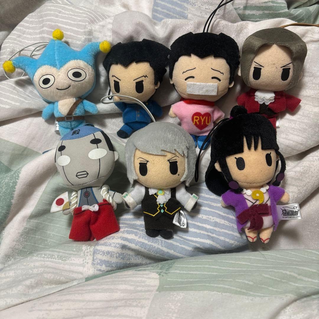 【傷あり】逆転裁判 マスコット ぬいぐるみ プライズ セット