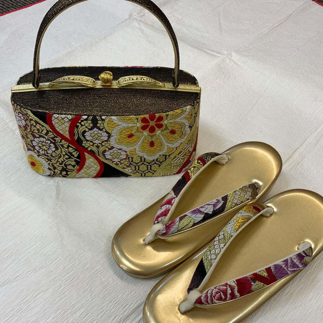 成人式　和装用バッグと草履のセット 115