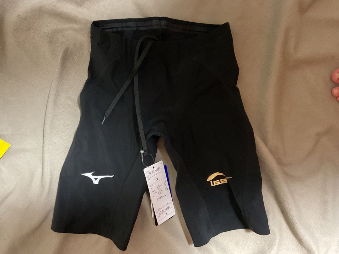 Mizuno 競泳用水着 ブラック Lサイズ イトマンゴールド