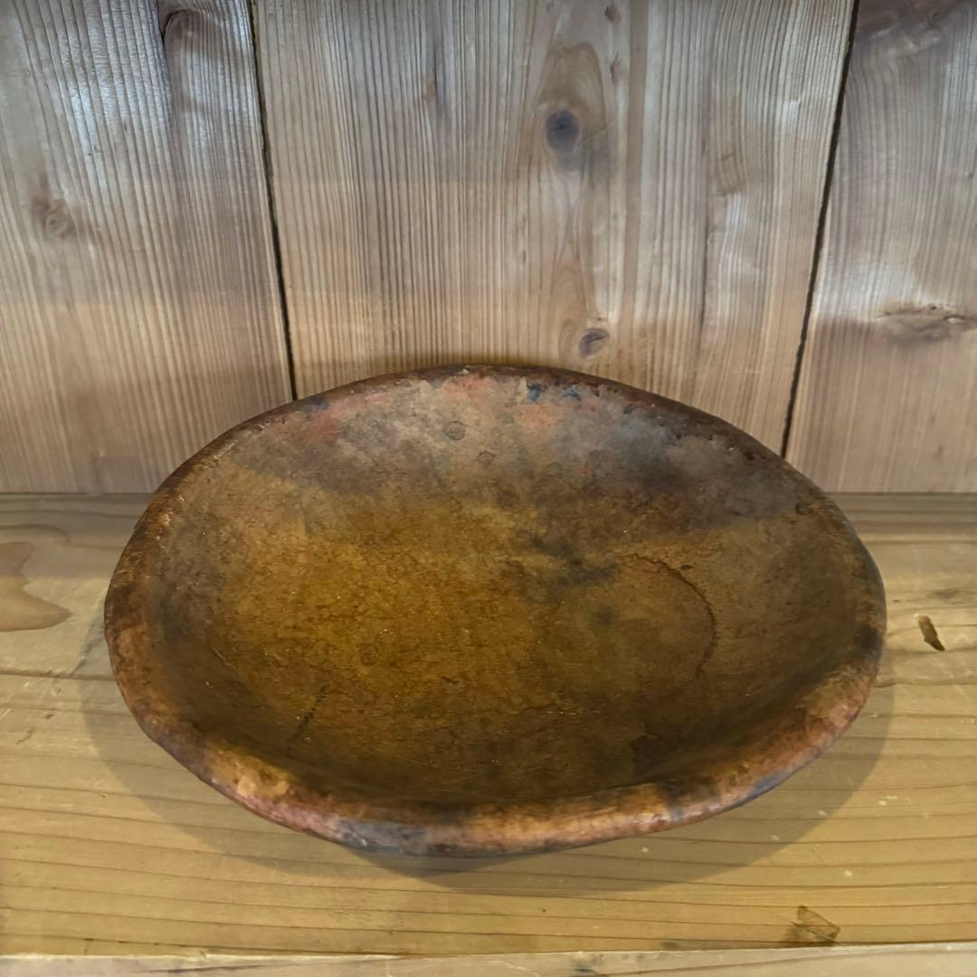 アフリカ 陶製高台鉢 素焼き ビンテージ 器 アンティーク 民藝 古道具 古物