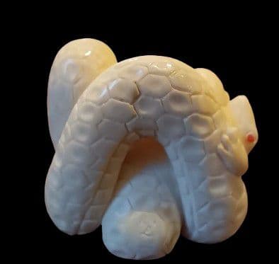 定一 在銘 「蛇と蛙 」根付