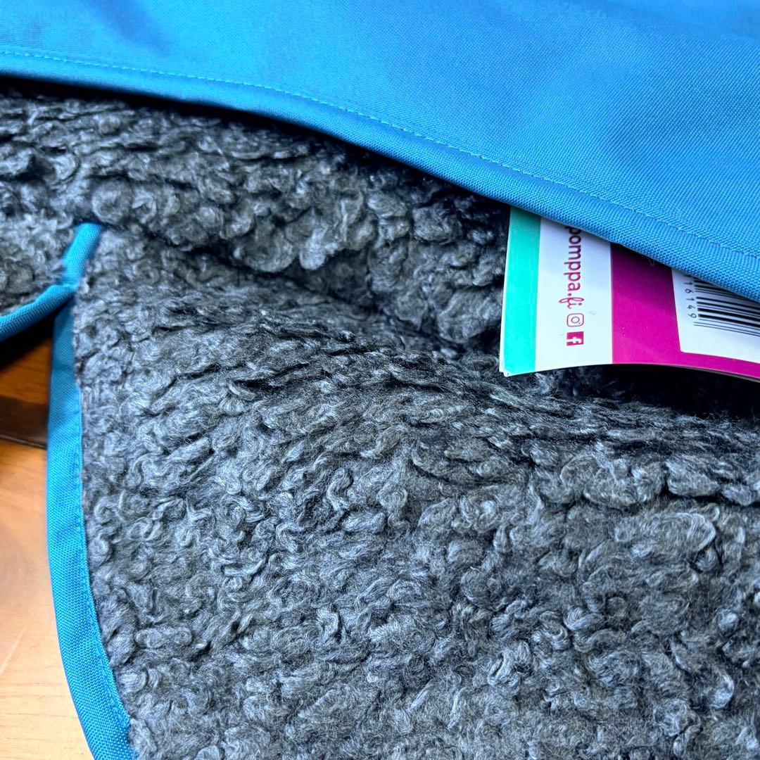 トッパポムッパ　大型犬服　コート　冬　防寒　ペトロール　青　Pomppa