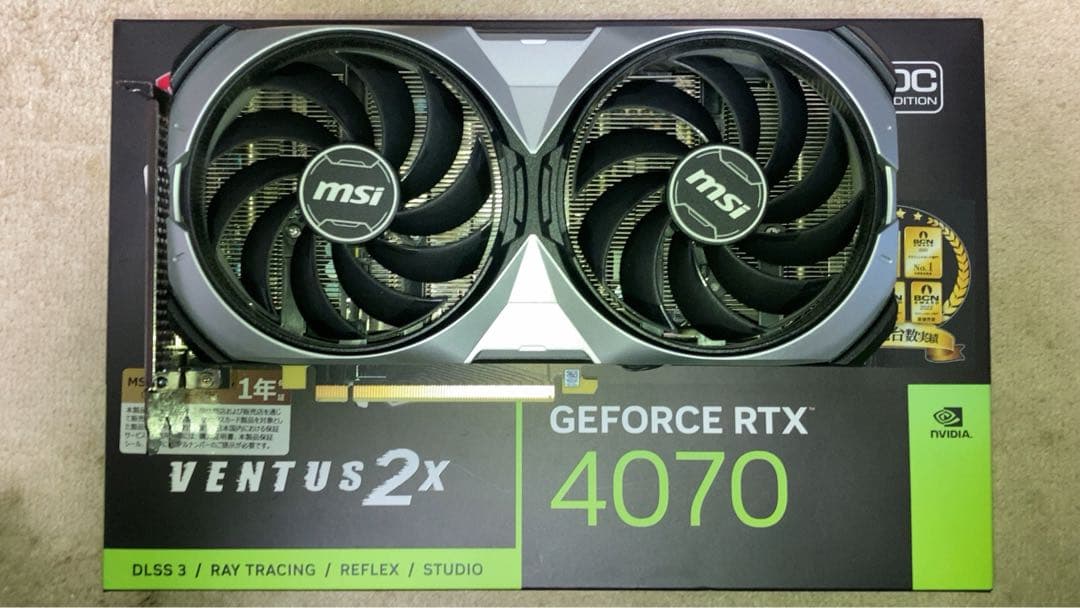 グラフィックボード・グラボ・ビデオカード MSI GEFORCE RTX4070 VENTUS 2X OC EDITION