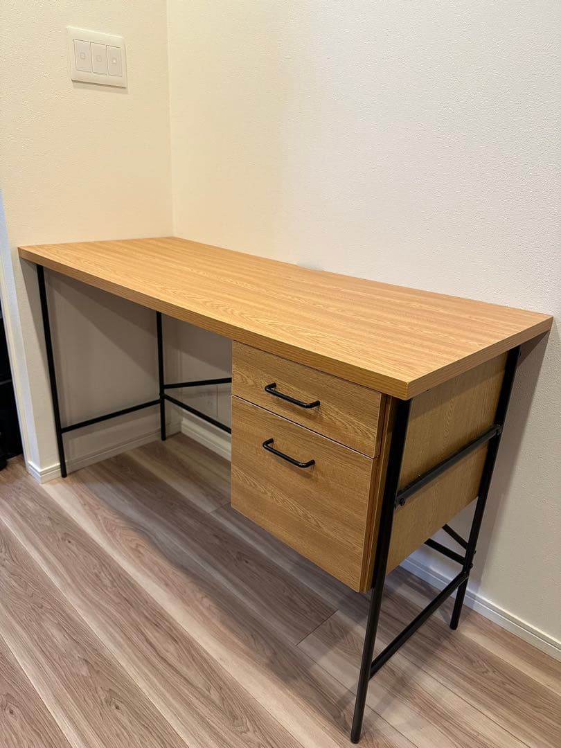 パソコンデスク 引き出し付き 幅120cm