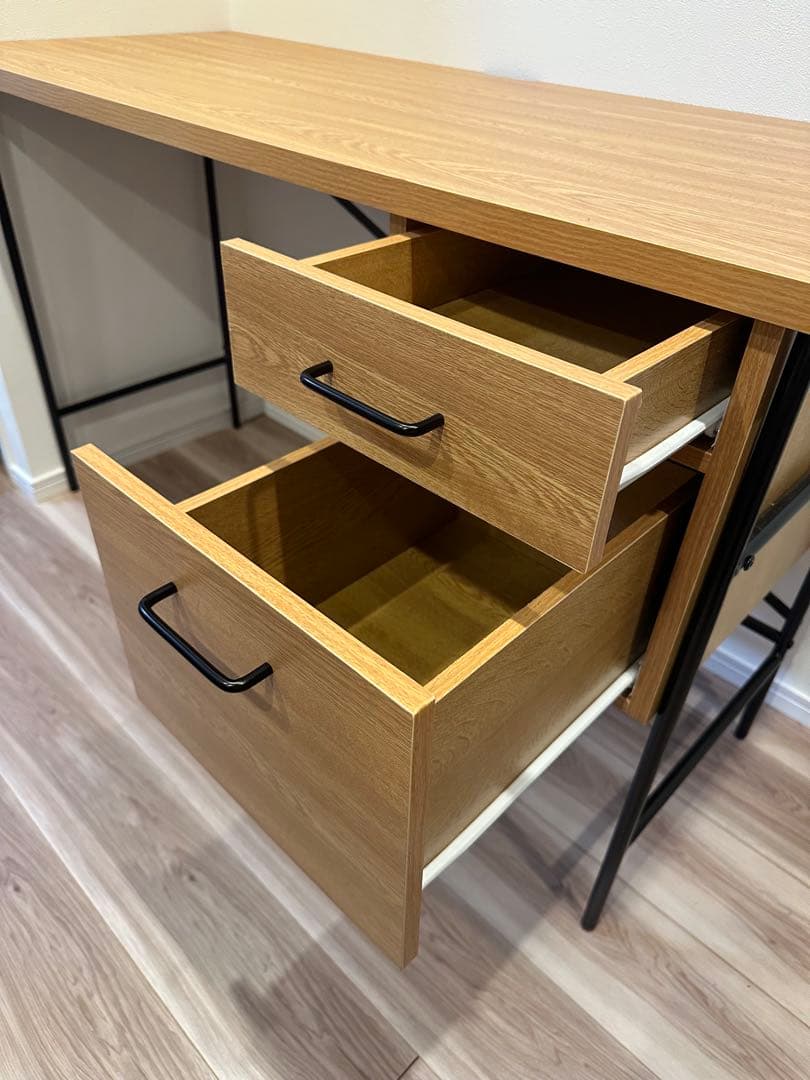 パソコンデスク 引き出し付き 幅120cm