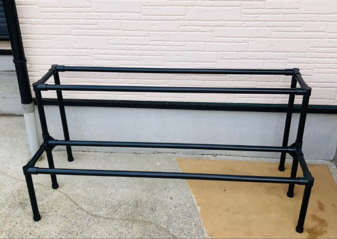 メダカ飼育ラック　ブラック　2段