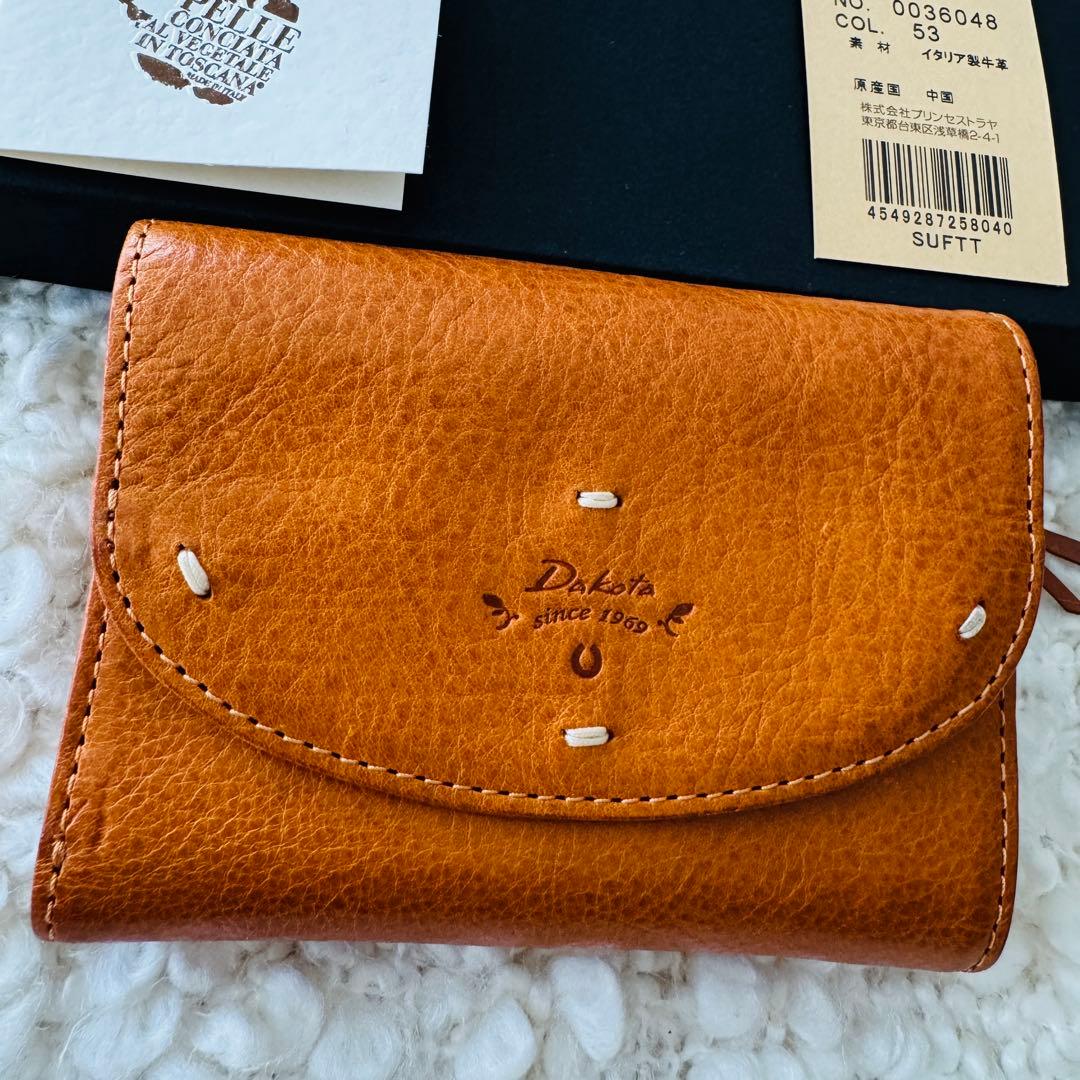 Dakota ダコタ 小銭入れ付き 三つ折り財布 財布 カッシーニ マスタード