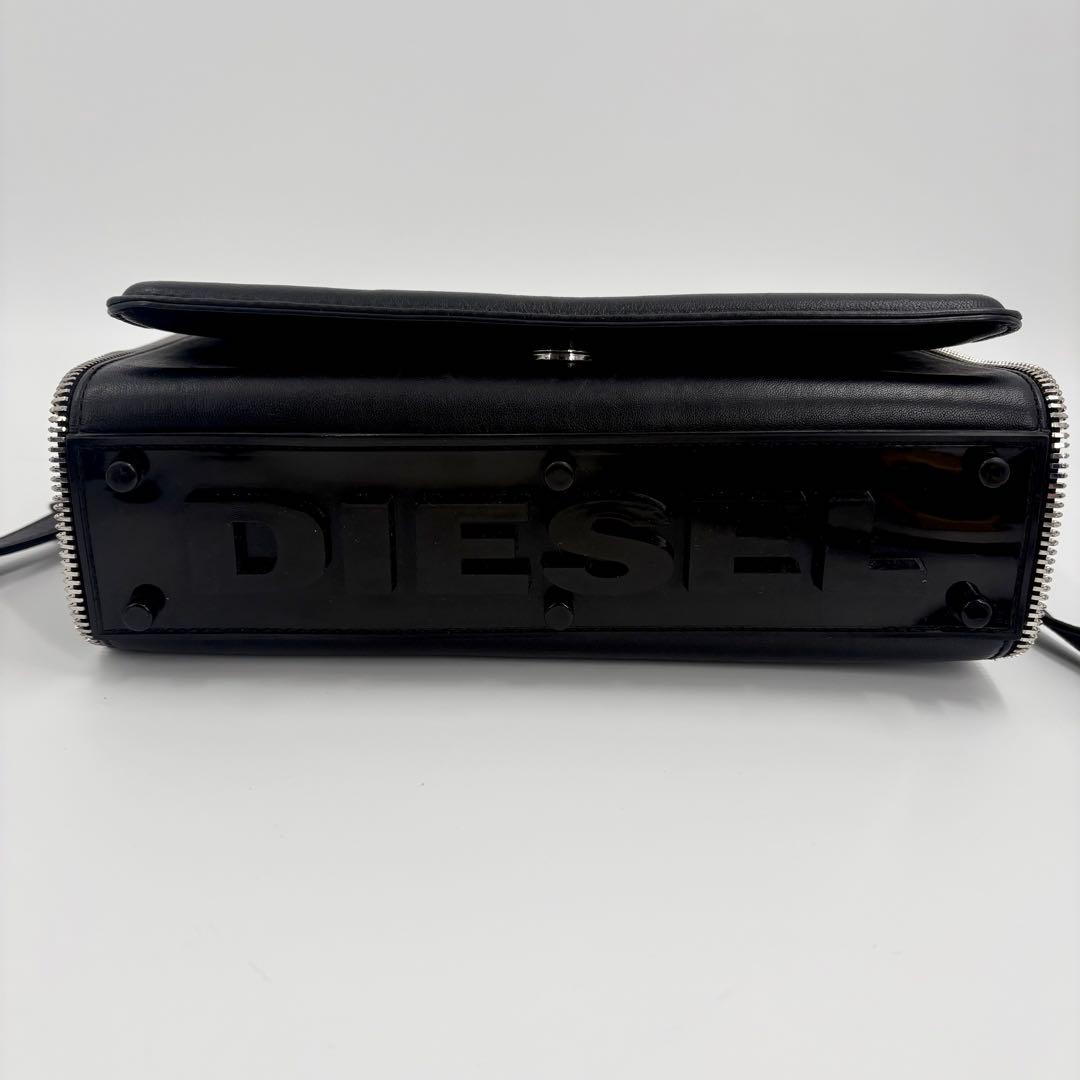 美品　DIESEL ディーゼル ショルダーバッグ レザー 黒 斜め掛け 834