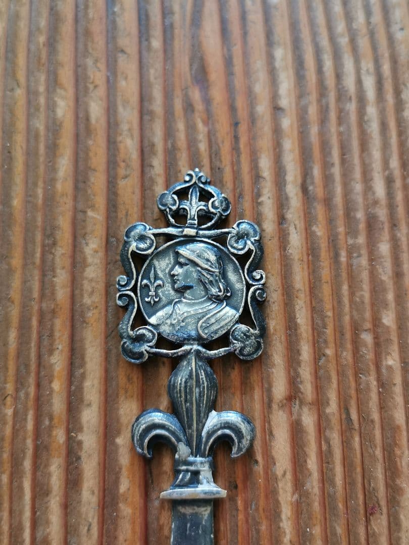 アンティーク フランス ジャンヌダルク ペーパーナイフ 騎士の百合紋 聖女の紋章