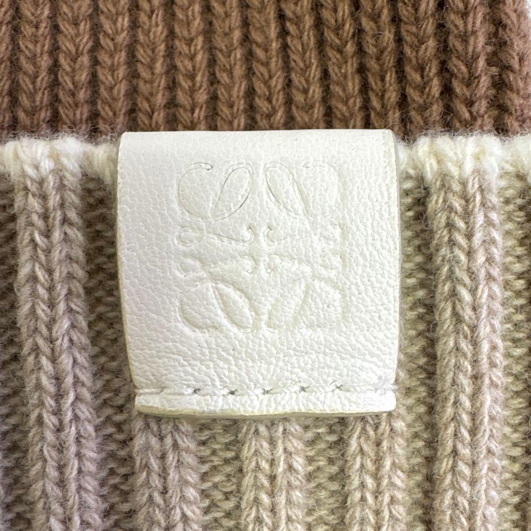 【正規品】LOEWE アナグラム ロゴ レザー ビーニー ニット帽