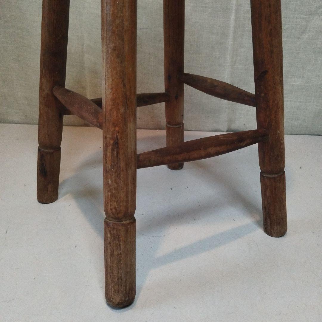 丸椅子　木製　昭和