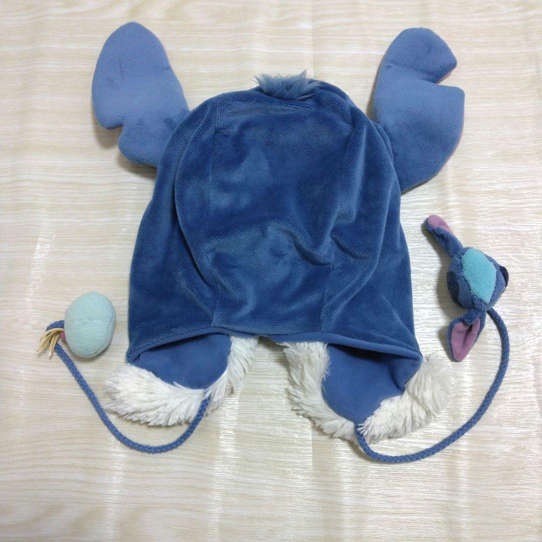 ディズニー　スティッチ　ファンキャップ　フード　帽子　クリスマス　ぬいぐるみ付き